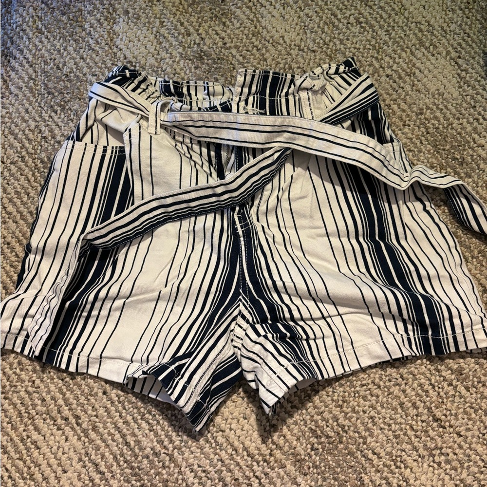 High Waisted Striped Shorts